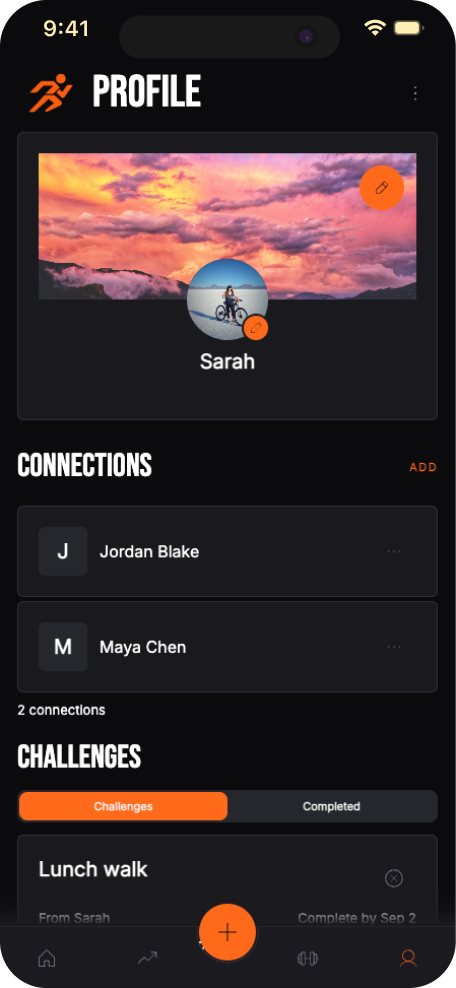 Blaze Profile screen