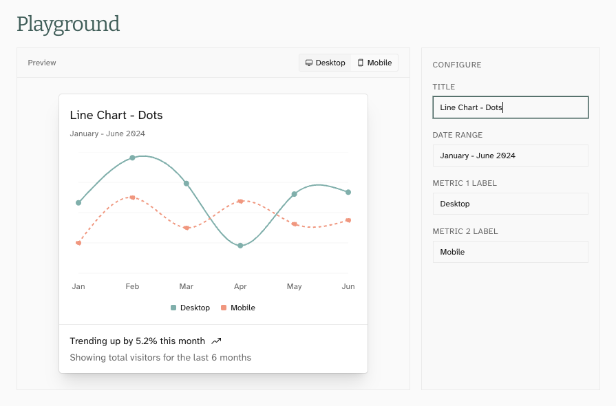 North Star component playground with live preview and configuration